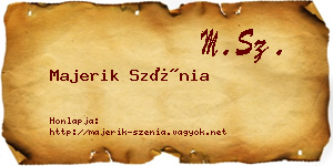 Majerik Szénia névjegykártya